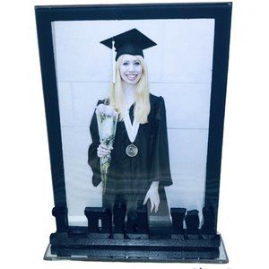 Graduation Cap Gown 4x6 picture Frame mirror stand‎ “I Did It” on Front  Diploma